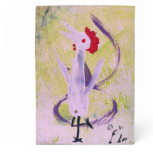 Ernest Lee "Chickenman" 7x10 Pink Dancing Chicken WP6566